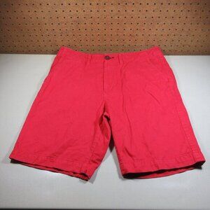 American Eagle mens solid red classic chino shorts 32 EUC